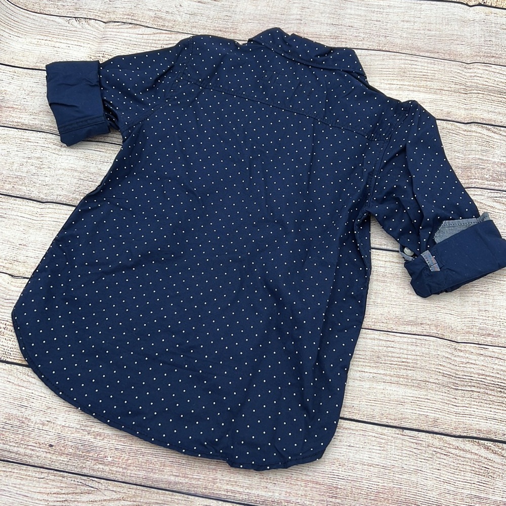 H&M Blue and White Button Down NWTs Size 4-5 - Picture 3 of 3